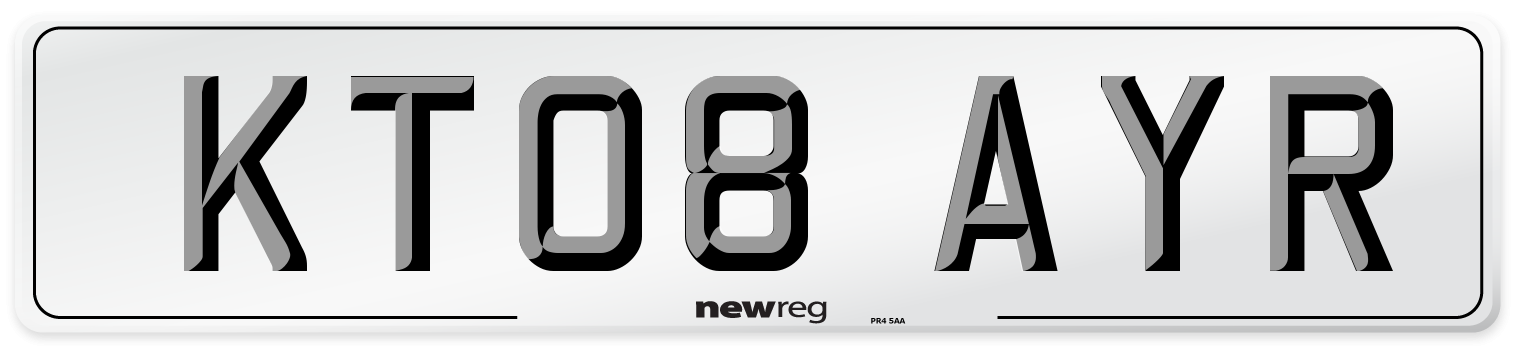 KT08 AYR Number Plate from New Reg